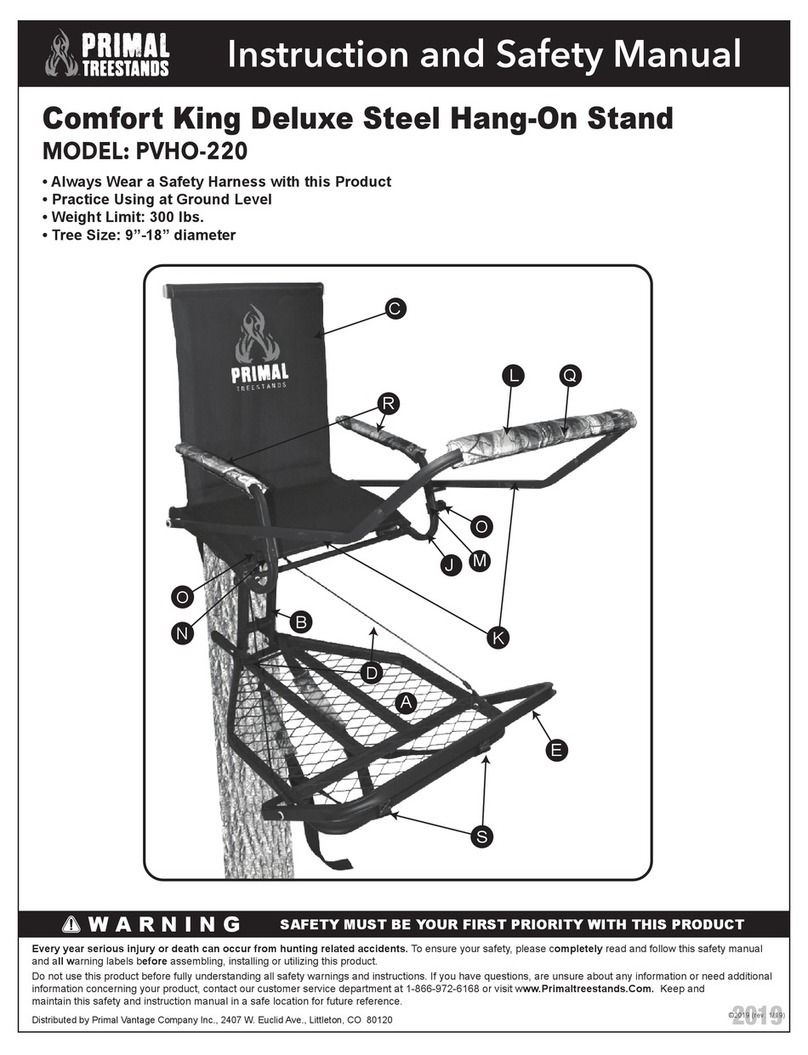 PRIMAL TREESTANDS PVHO-220 Instruction and safety manual PRIMAL TREESTANDS PVHO-220 Instruction and safety manual