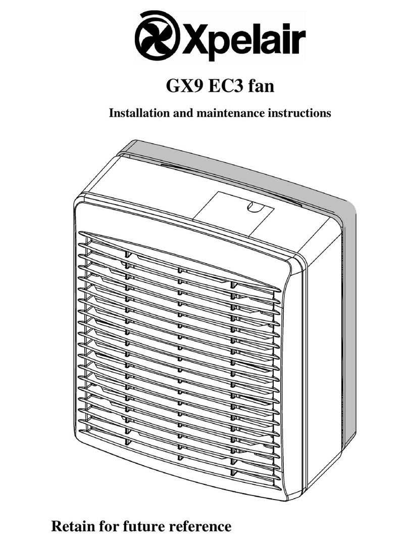 Xpelair GX9 EC3 User manual
