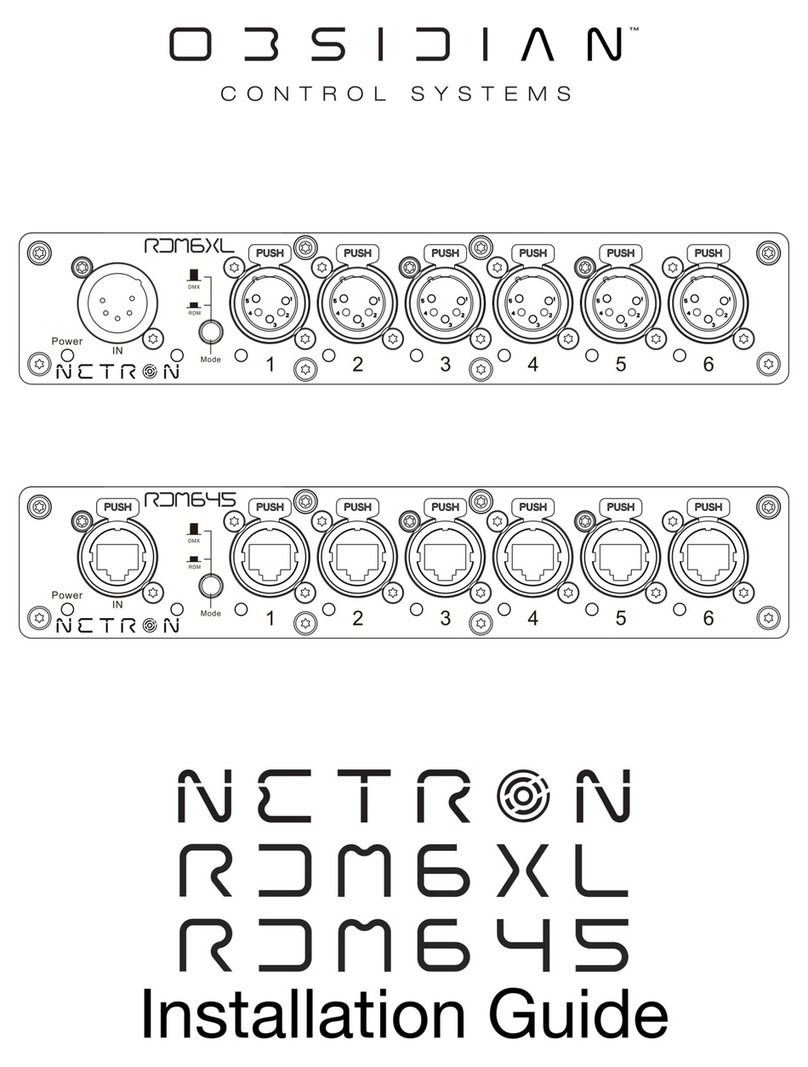 OBSIDIAN CONTROL SYSTEMS Netron RDM6XL User manual