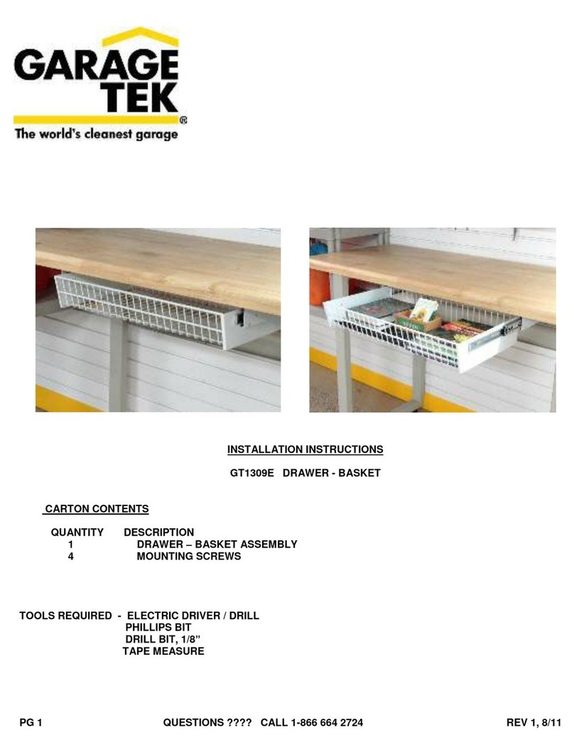 Garage Tek GT1309E installation instructions