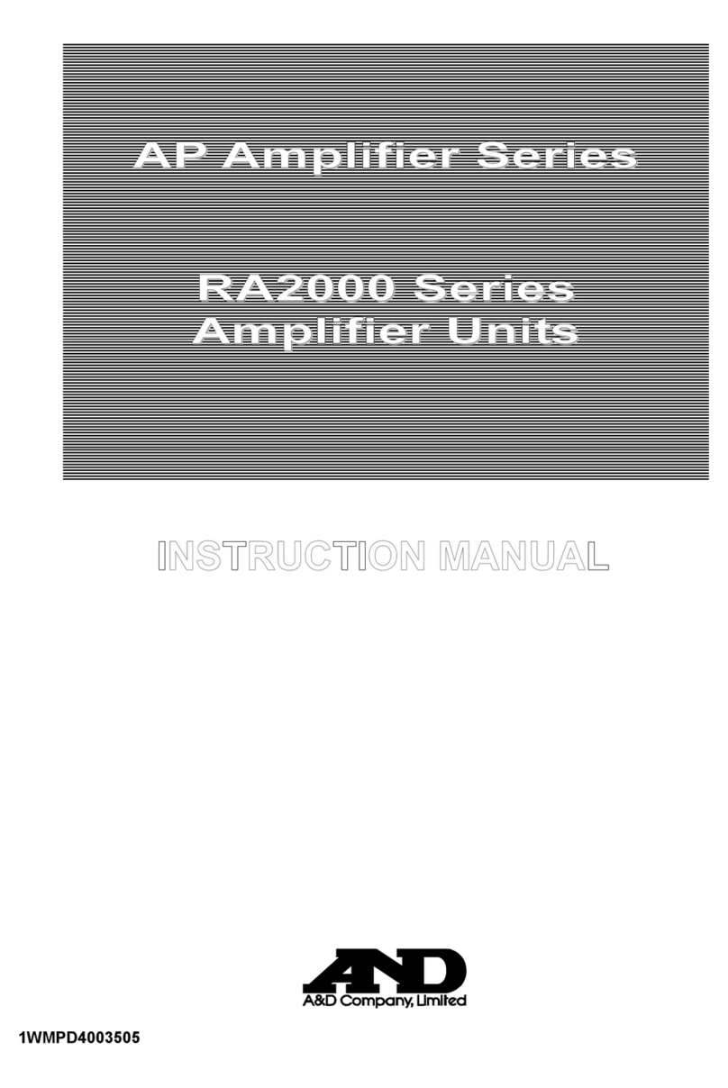 A&D Omniace RA2000 series instruction manual