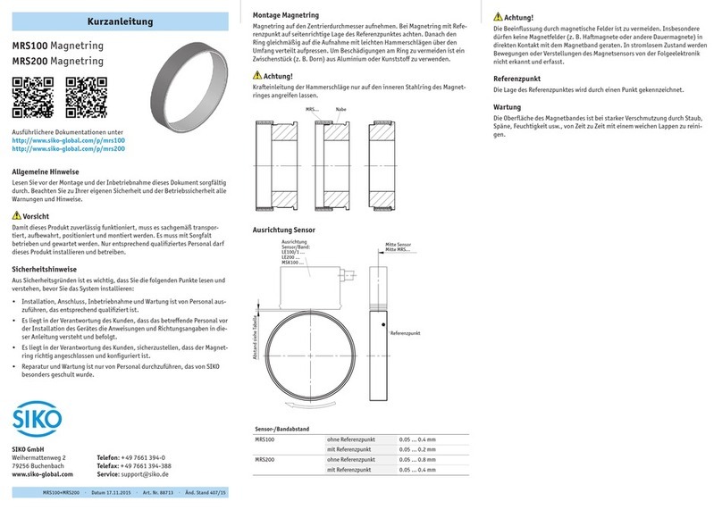 Siko MRS100 quick start guide