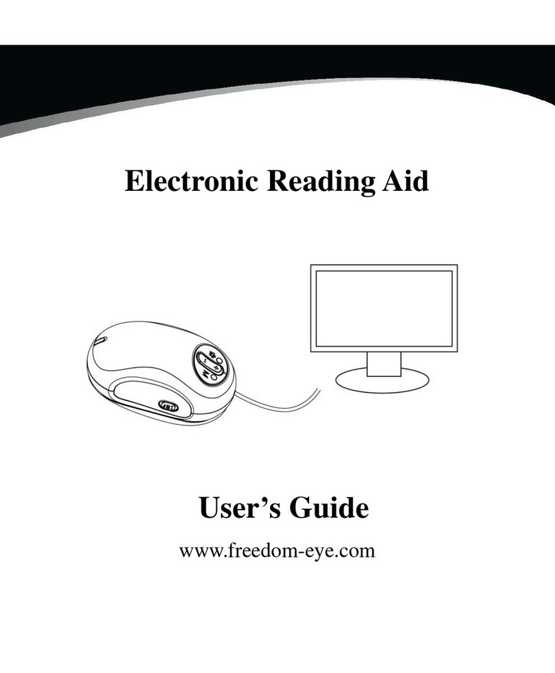 Freedom Eye Electronic Reading Aid User manual