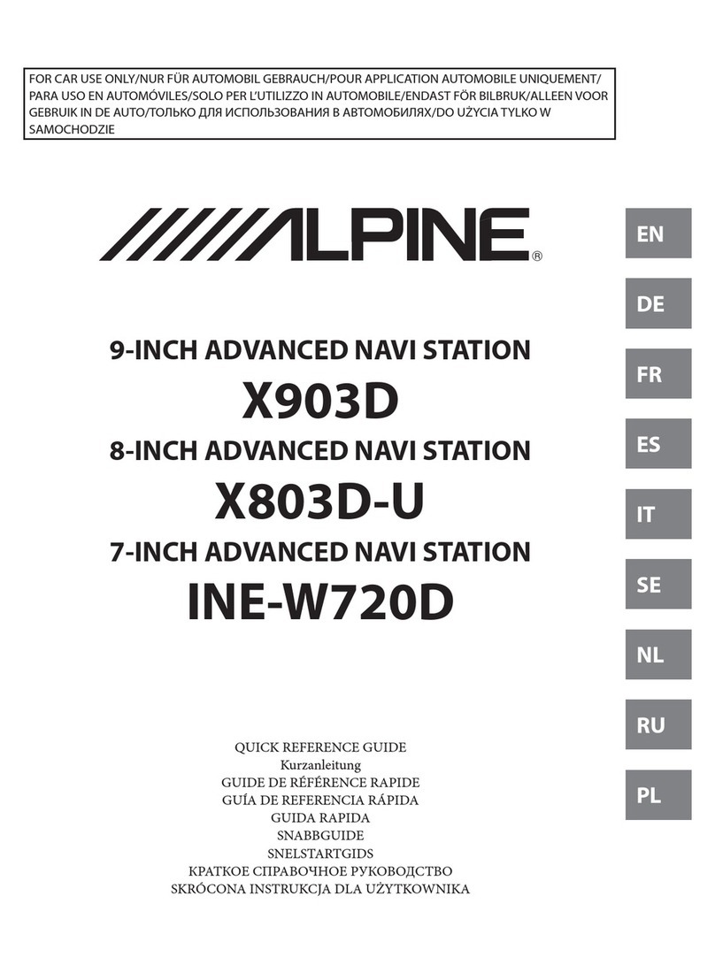 Alpine Advanced Navi Station X903D User manual