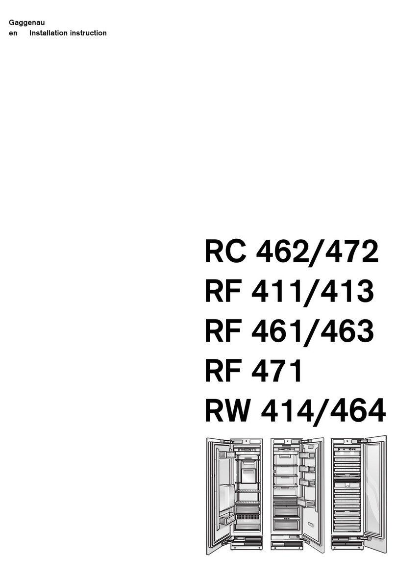 Gaggenau RC 462 Installation instruction