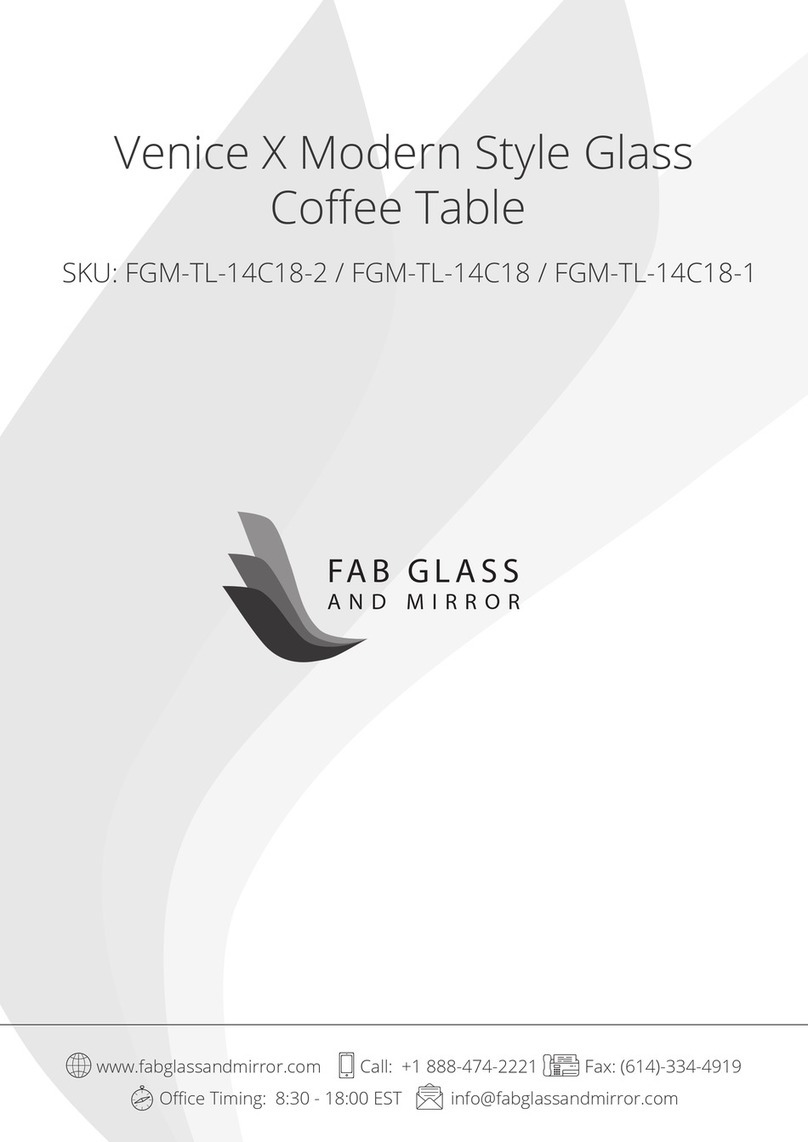 FAB GLASS AND MIRROR Venice X FGM-TL-14C18-2 User manual