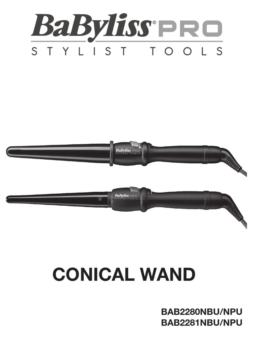 BaByliss PRO CONICAL WAND BAB2280NBU User manual