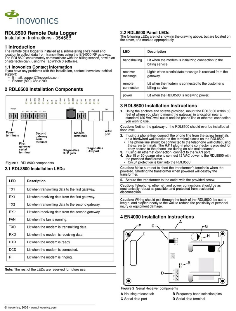 Inovonics RDL8500 installation instructions