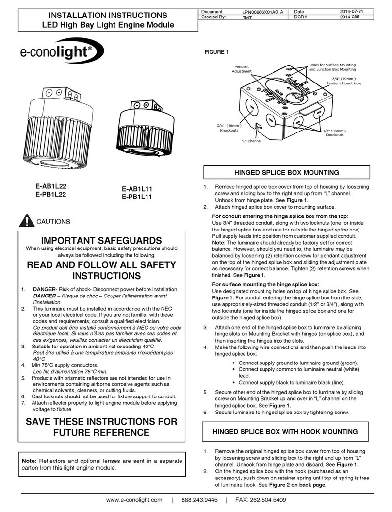 e-conolight E-AB1L22 installation instructions