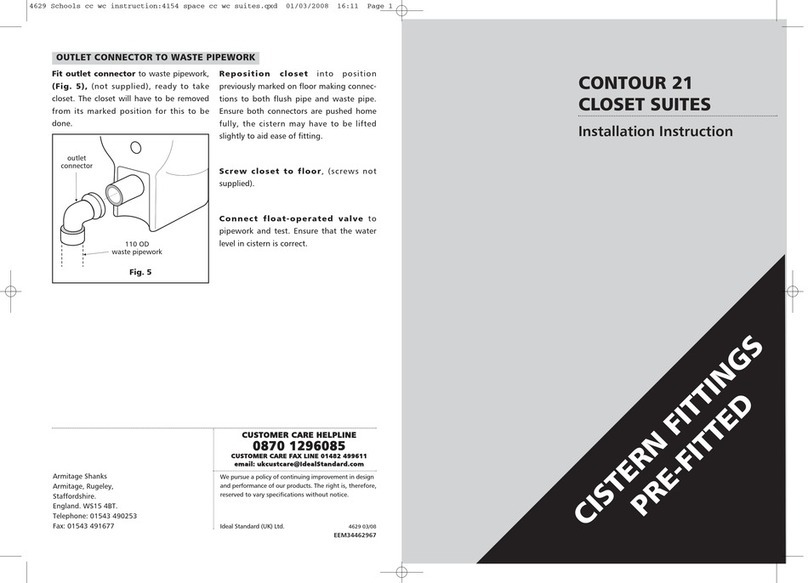 Armitage Shanks CONTOUR 21 Installation instruction