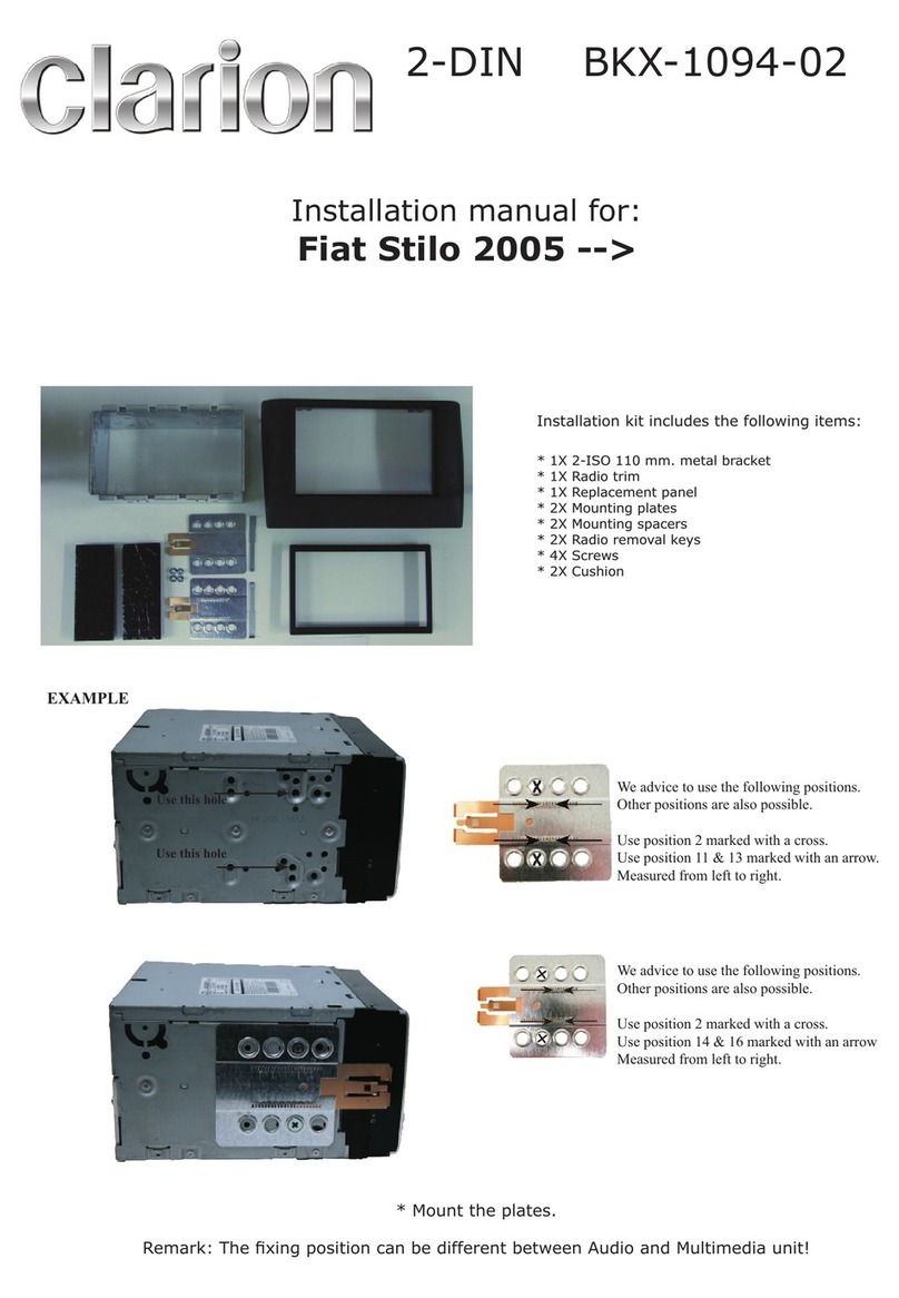 Clarion BKX-1094-02 User manual
