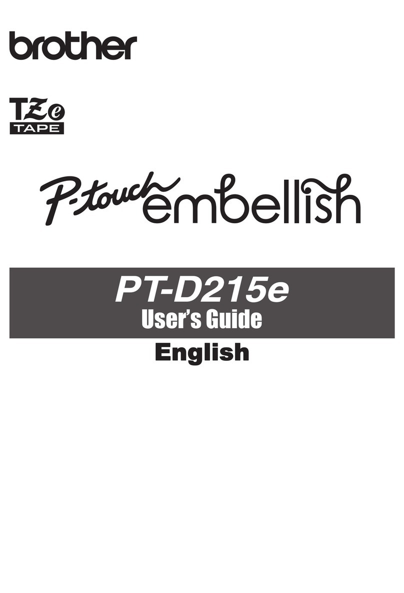Brother P-touch Embelish PT-D215e User manual
