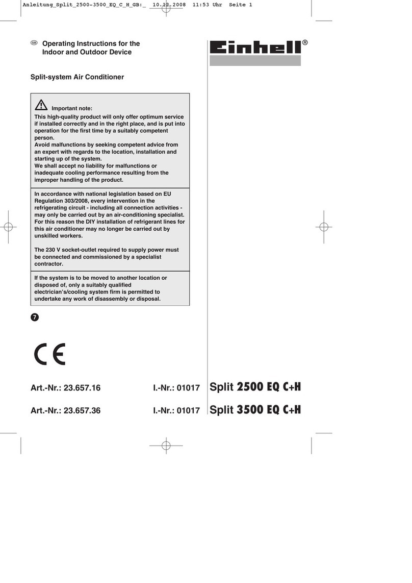 EINHELL Split 3500 EQ C+H User manual