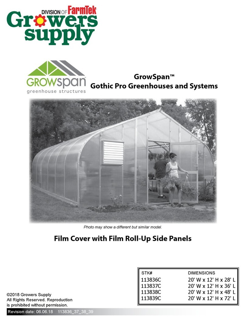 FarmTek Growers supply GrowSpan Gothic Pro instruction manual
