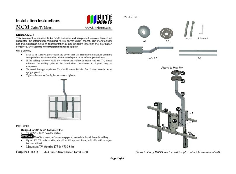 Rite Mounts MCM Series installation instructions