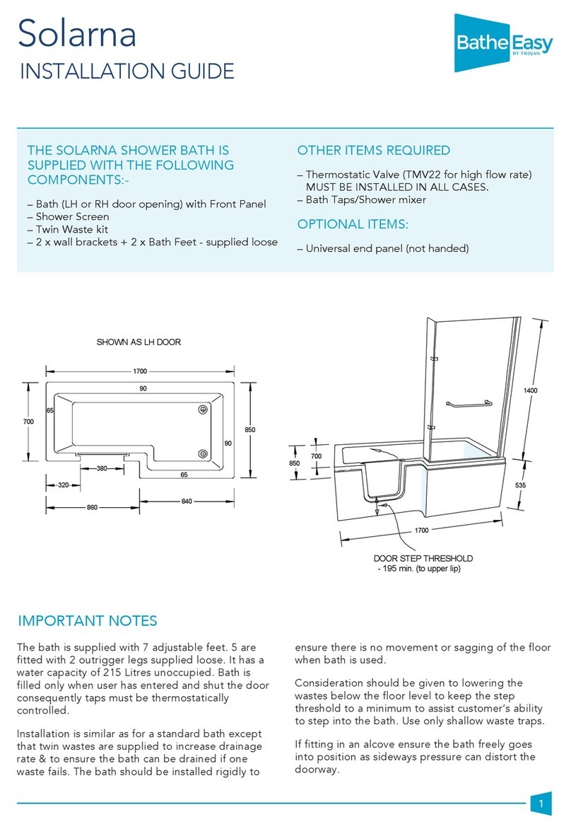 Bathe Easy Solarna installation guide