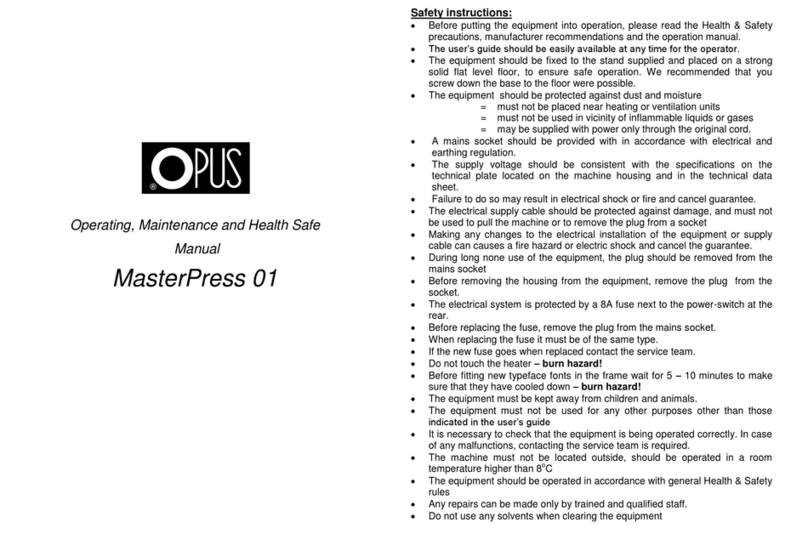 Opus MasterPress 01 Manual