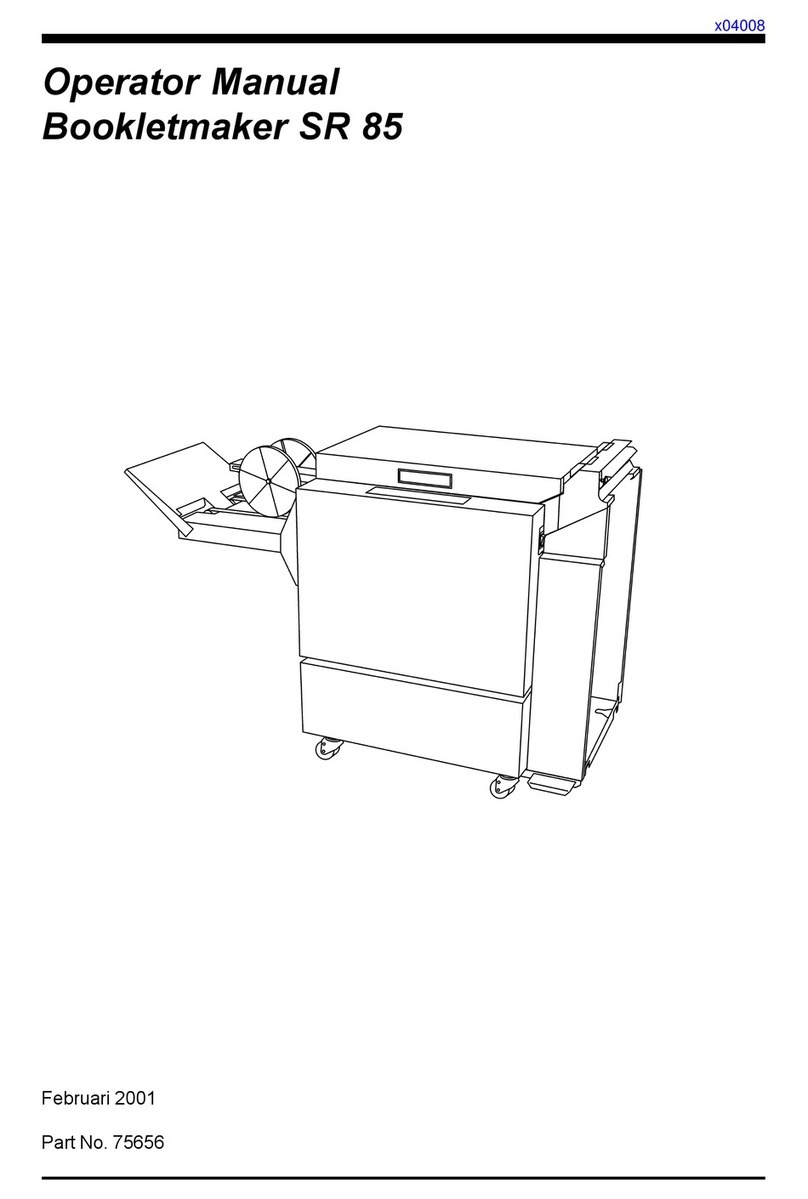 Plockmatic SR85 Cover Feeder Operator's manual