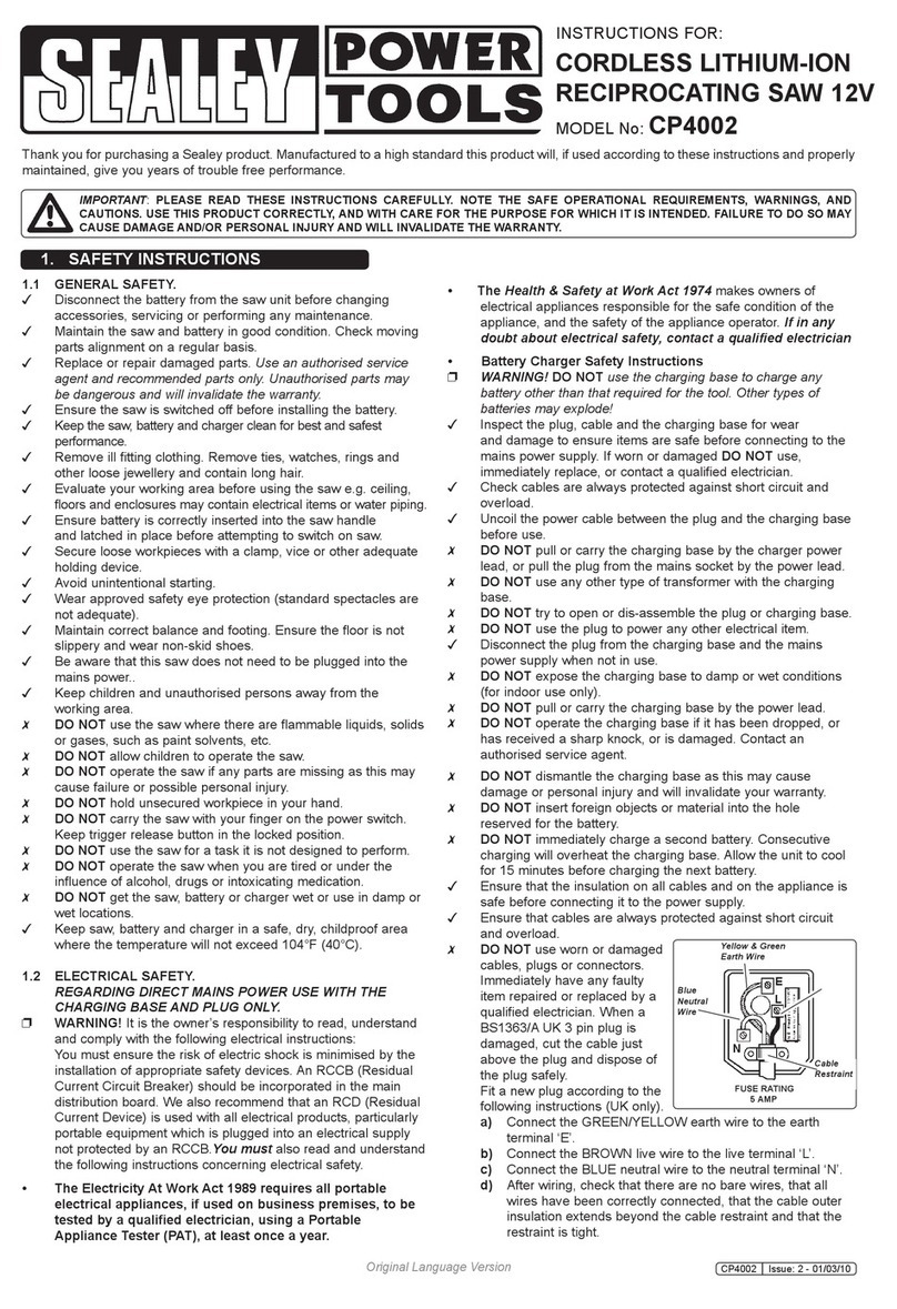 Sealey CP4002 User manual