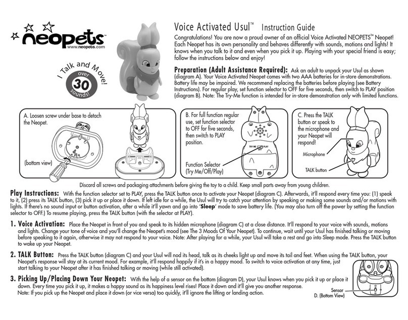 Thinkway Toys Neopets Usul Manual