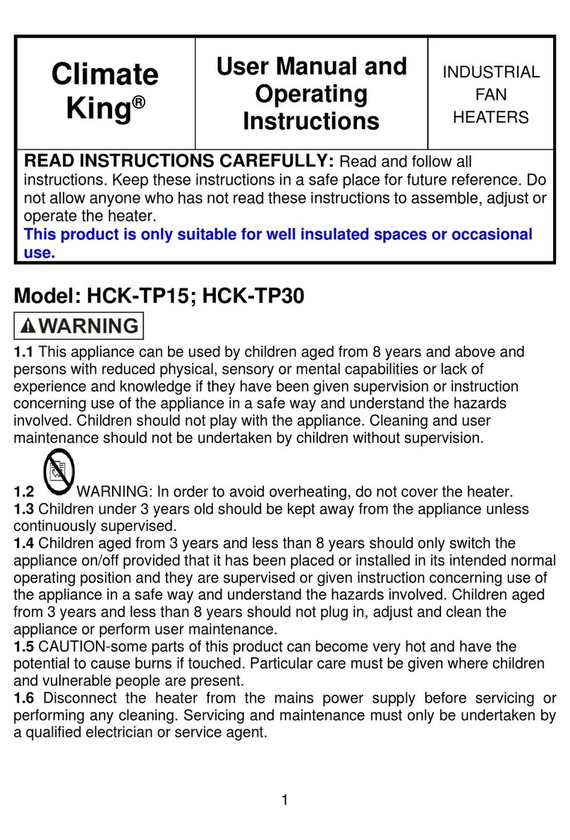 Climate King HCK-TP30 Manual