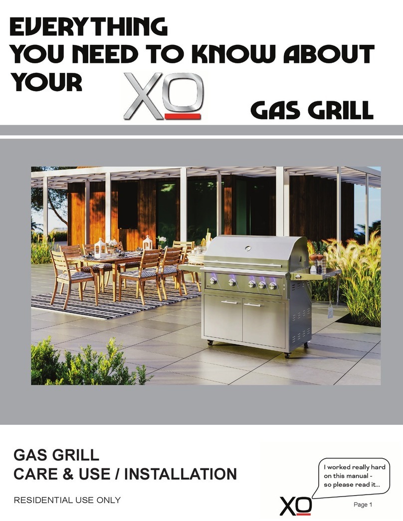 Xo XOGRILL30L Care & use/installation