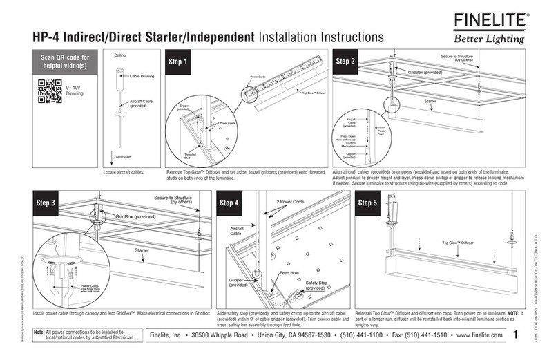 Finelite HP-4 Recessed installation instructions Finelite HP-4 Recessed installation instructions
