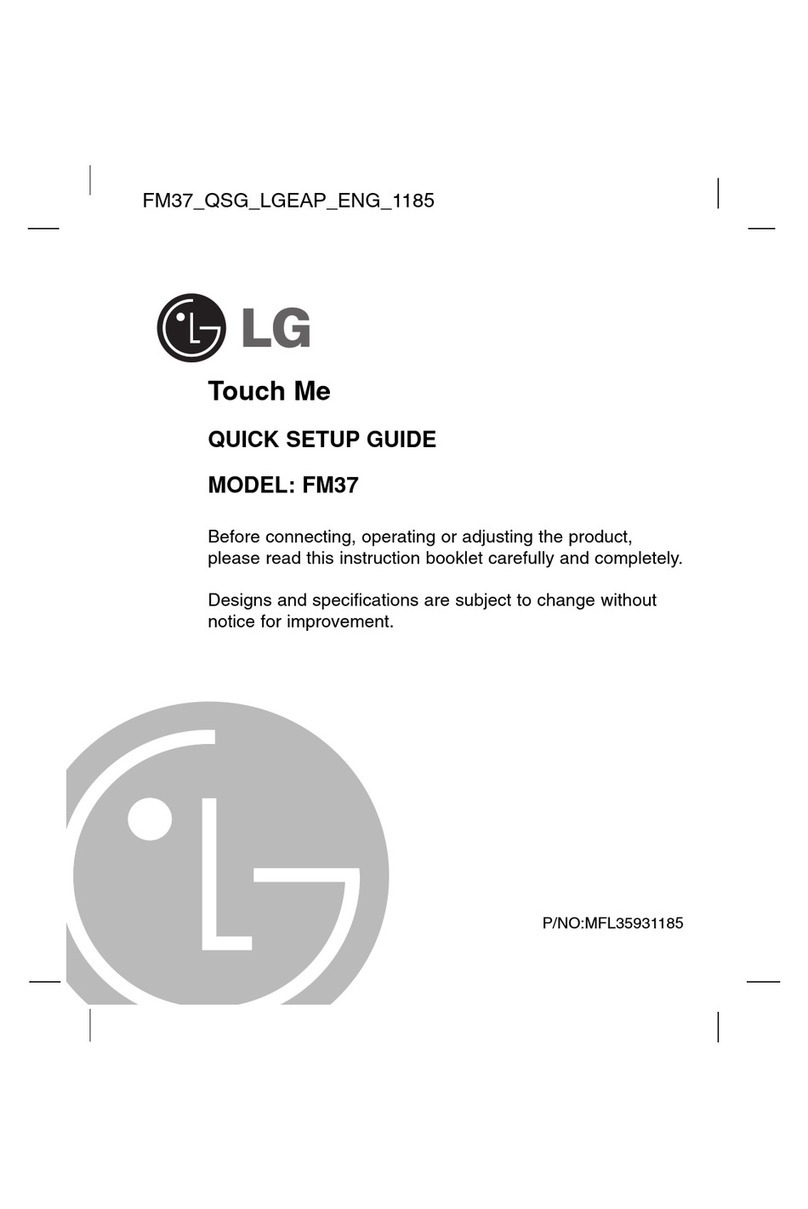 LG Touch Me FM37 Quick setup guide