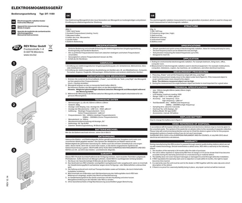 REV DT-1180 instruction manual