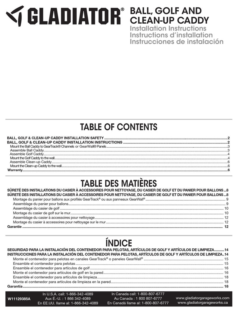 Gladiator GAWUXXGFTG User manual