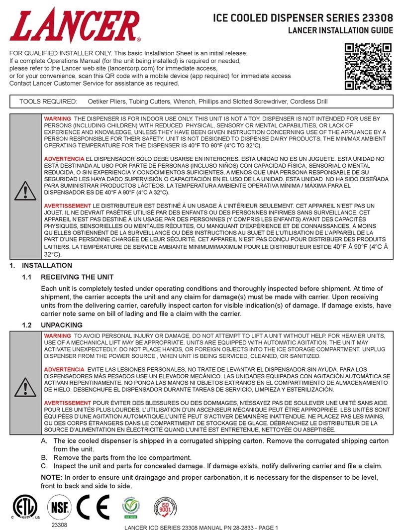 lancer 23308 SERIES User manual