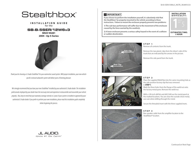 JL Audio Stealthbox 5 Series installation guide