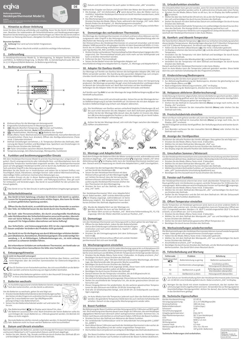 Eqiva CC-RT-Q operating manual