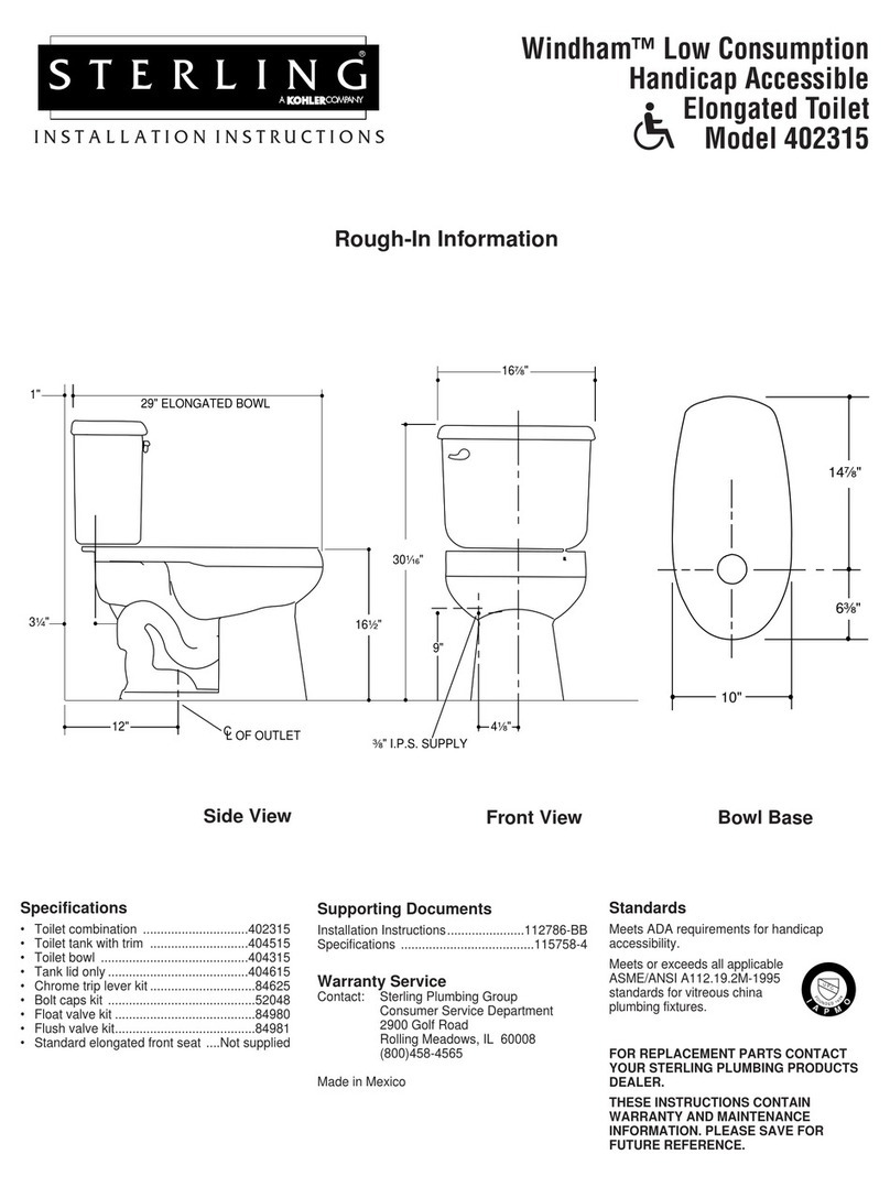 Kohler Sterling Windham 402315 User manual Kohler Sterling Windham 402315 User manual