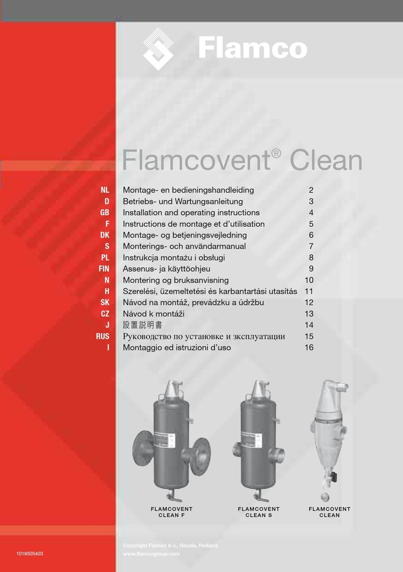 flamco Flamcovent Clean F Installation and operating instructions
