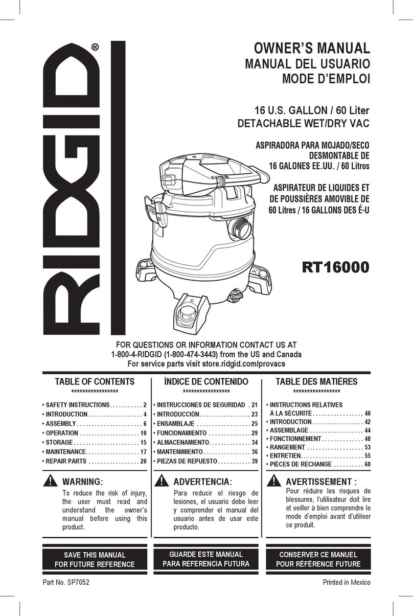 RIDGID RT16000 owner's manual