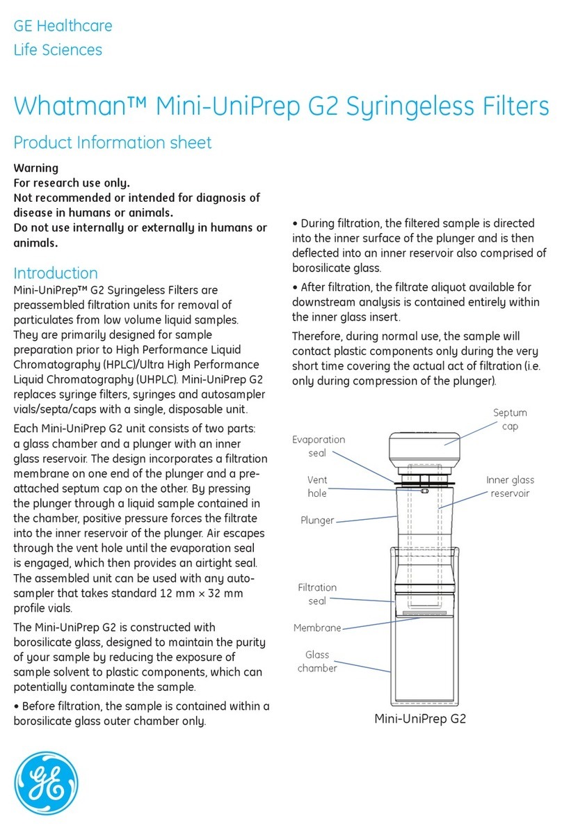 GE Whatman Mini-UniPrep G2 Operating manual