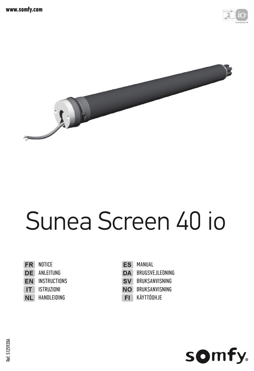 SOMFY Sunea Screen 40 io instructions