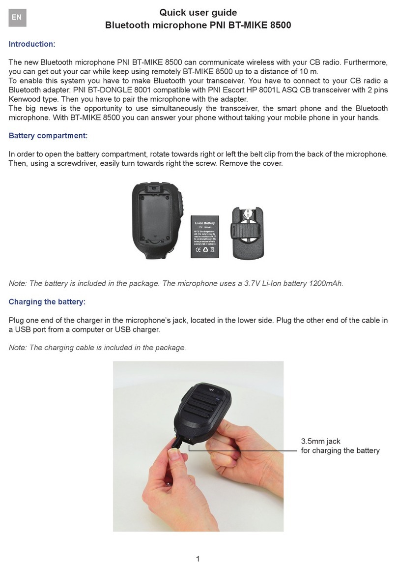 PNI BT-MIKE 8500 Instruction manual