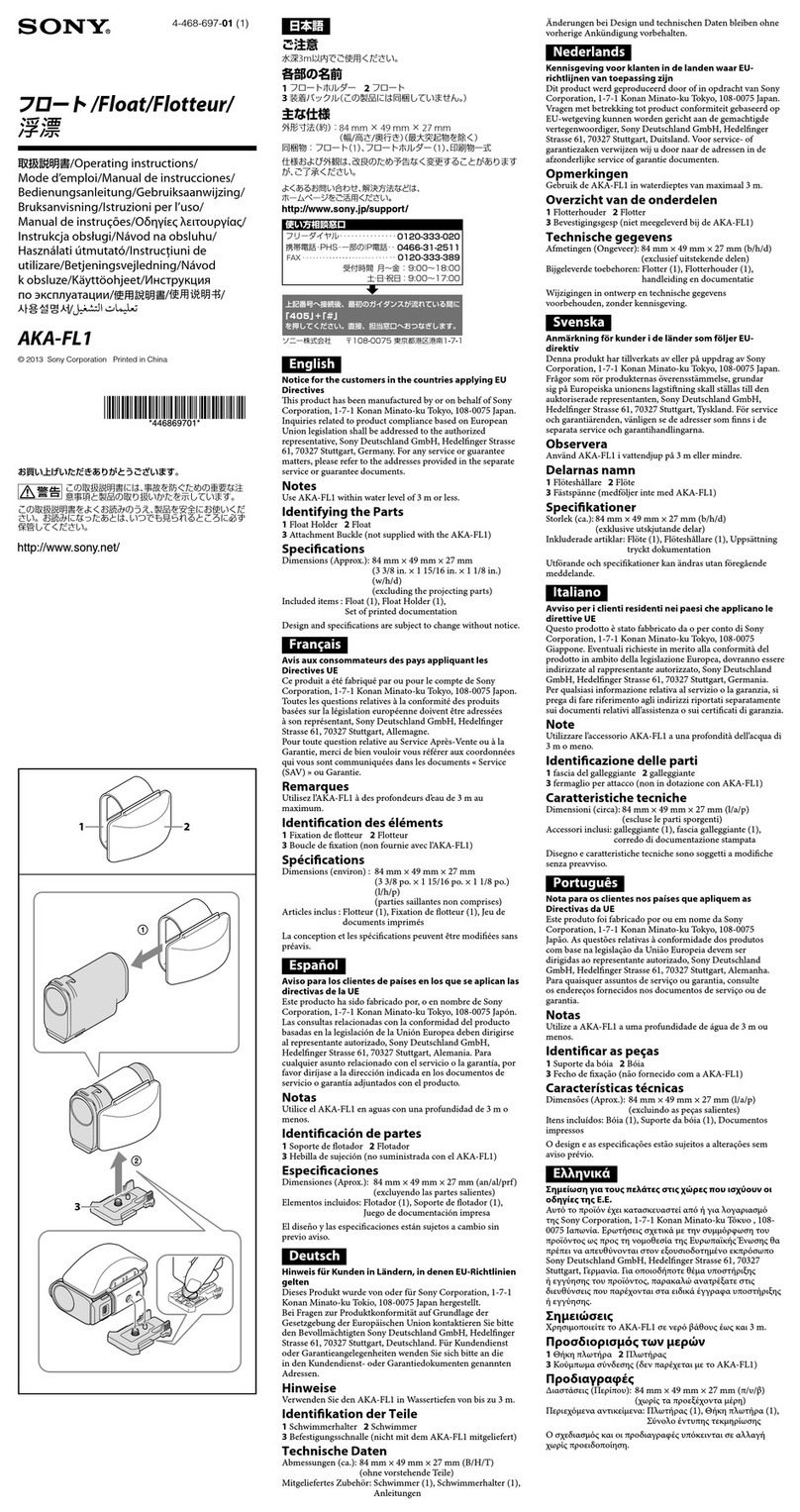 Sony AKA-FL1 User manual Sony AKA-FL1 User manual