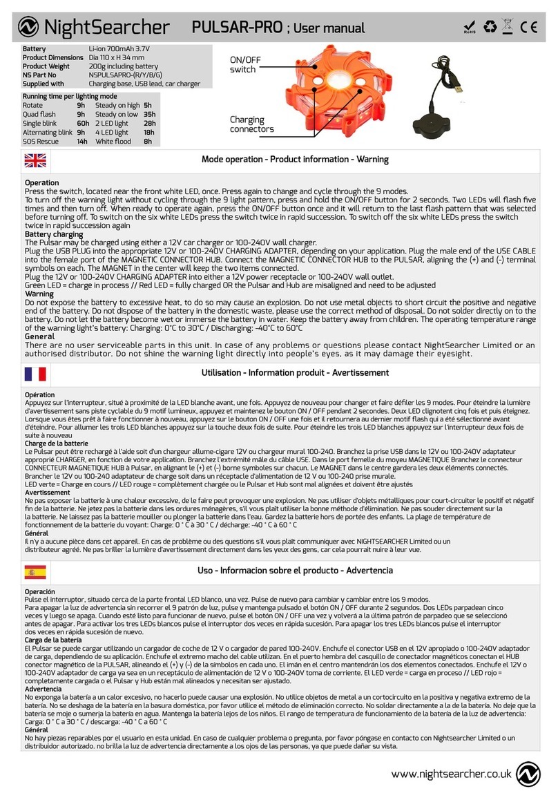 NightSearcher PULSAR-PRO user manual