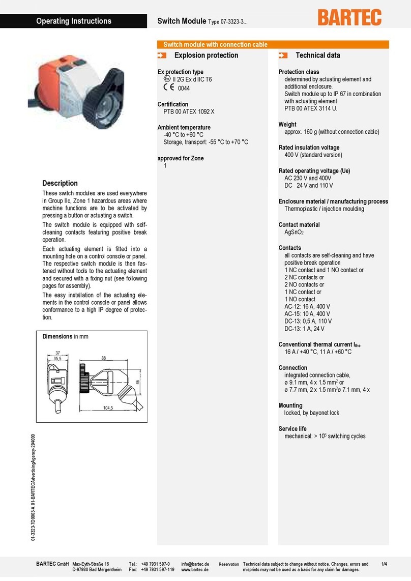 Bartec 07-3323-3 Series User manual