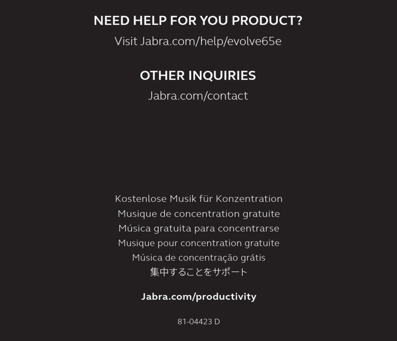 Jabra Evolve 65e Specification sheet Jabra Evolve 65e Specification sheet