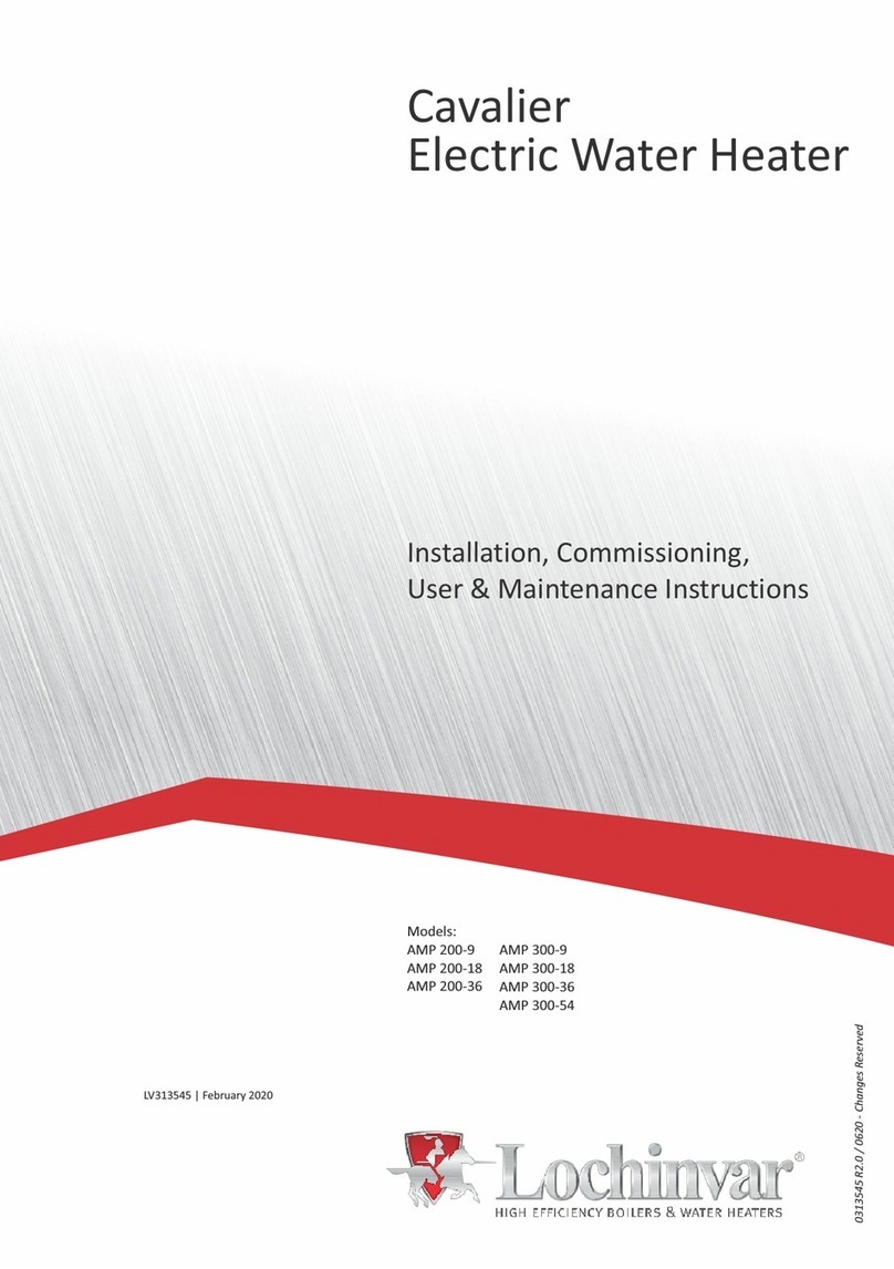 Lochinvar AMP 200-9 Installation, commissioning, user & maintenance instructions