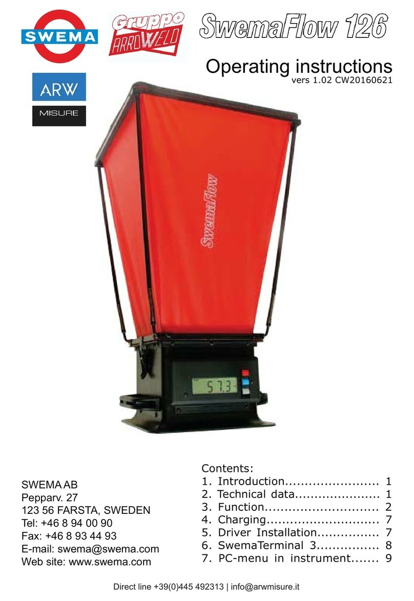 Swema SwemaFlow 126 operating instructions