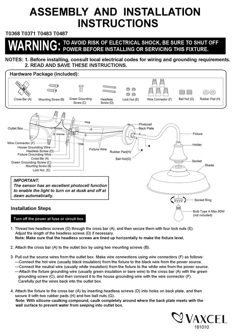 Vaxcel T0371 Instruction manual