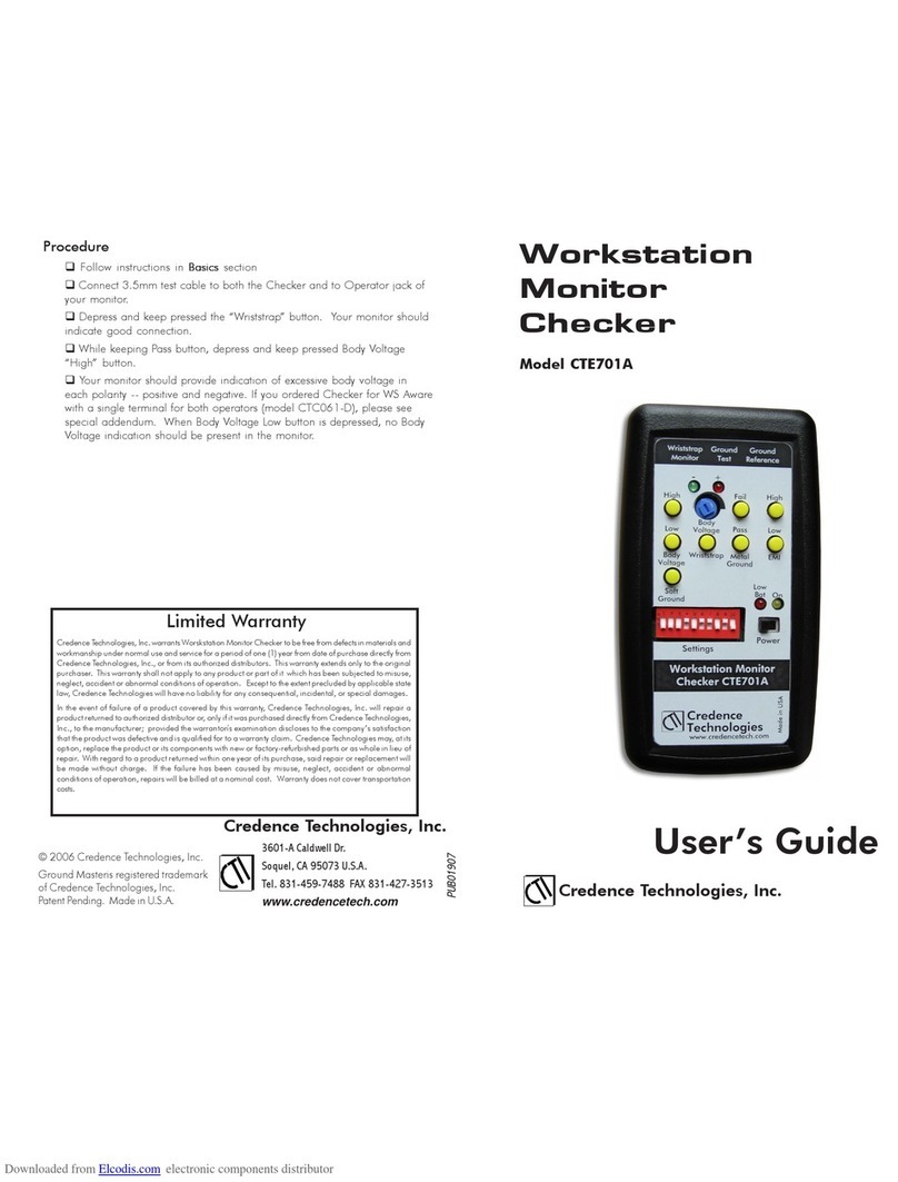 Credence CTE701A user guide