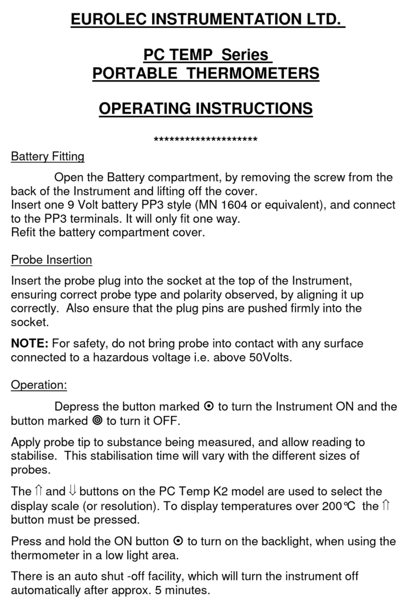 Eurolec PC TEMP Series operating instructions