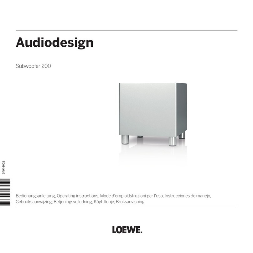 Loewe Audiodesign Subwoofer 200 operating instructions