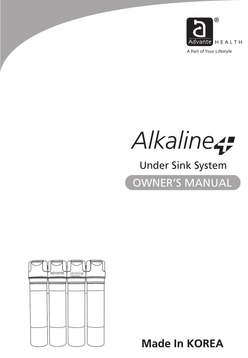 Advante H2O Alkaline+ owner's manual